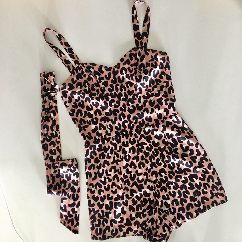 LPA Silk Cheetah Romper